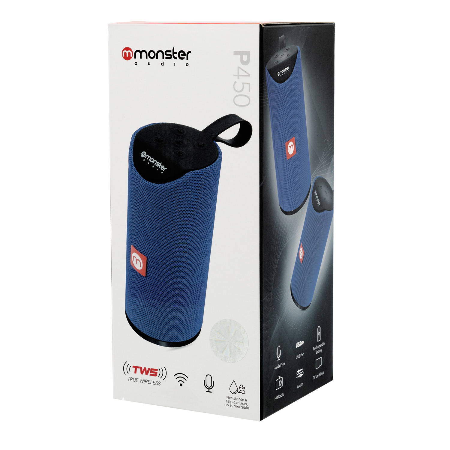 MX450A PARLANTE BT MONSTER AUDIO AZUL OPEN BOX - 3
