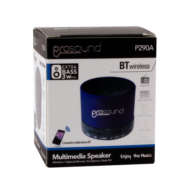 PARLANTE PORTATIL BLUETOOTH-USB P295A BLUE OPEN BOX - 8