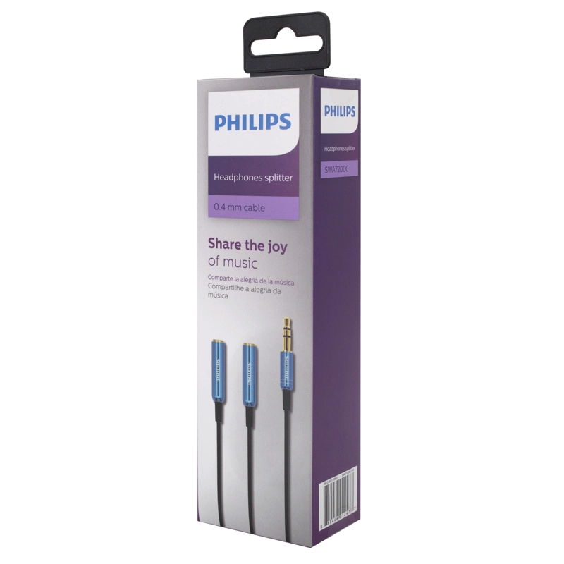 CABLE SPLITTER DE AUDIO 3.5 GOMA AZUL SWA7200C OPEN BOX - 2