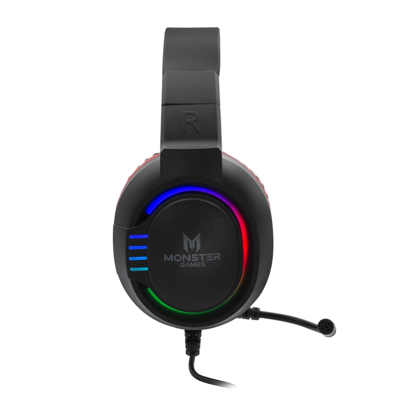 AU713 HEADSET GAMER MONSTER FIRE SONIDO 7.1 USB OPEN BOX - 4