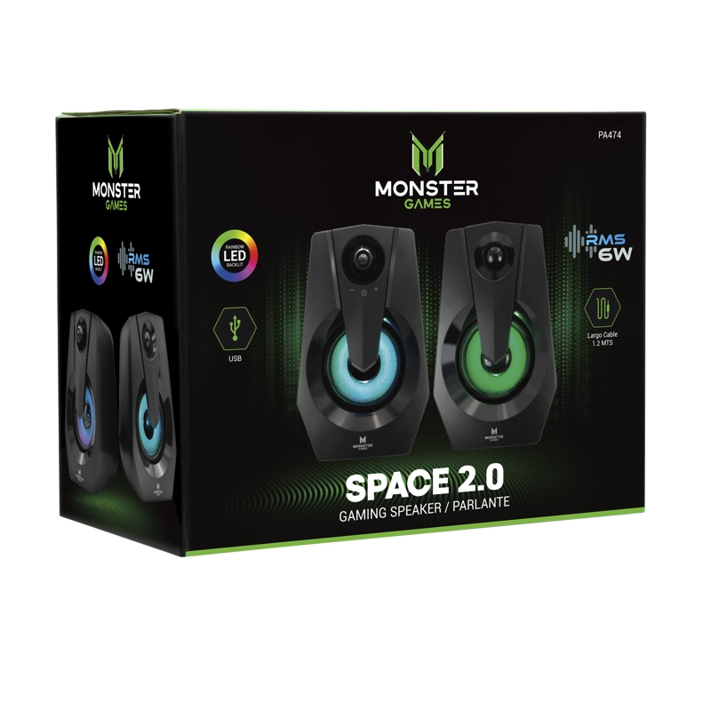 PA474 PARLANTE MONSTER GAMES SPACE 2.0 OPEN BOX - 1