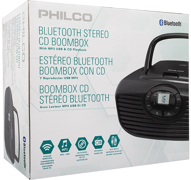 RADIO BOOMBOX PHILCO CON BLUETOOTH Y REPRODUCTOR CD OPEN BOX - 2