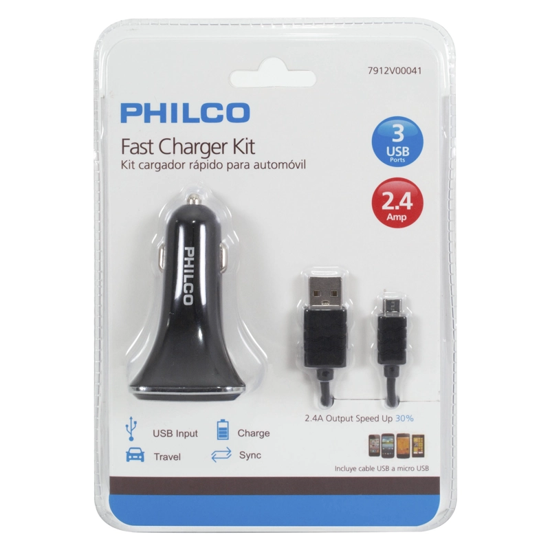 KIT CARG. 12V 2.1A PHILCO OPEN BOX - 2