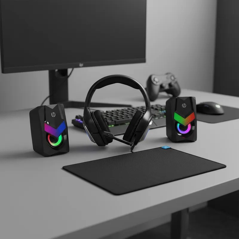KIT GAMER HP CON AUDIO Y PAD MULTICOLOR HP440 - 4