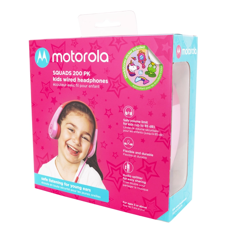 SH027 PK AUDIFONO M/LIBRES MOTOROLA SQUADS 200 ROSADO OPEN BOX - 1