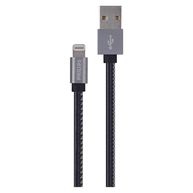 CABLE LIGHTNING 1.2 MTS GOMA PLANO NEGRO DLC2508CB OPEN BOX - 1