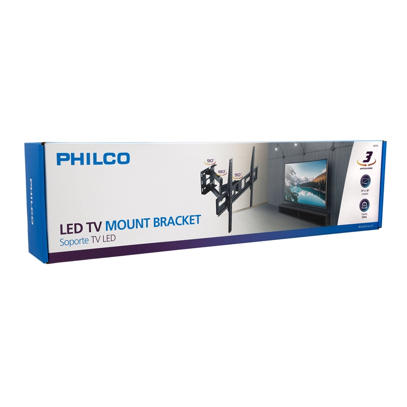 SOPORTE PHILCO DE PARED PARA TV/MONITOR DE 37 A 70 NEGRO OPEN BOX - 4