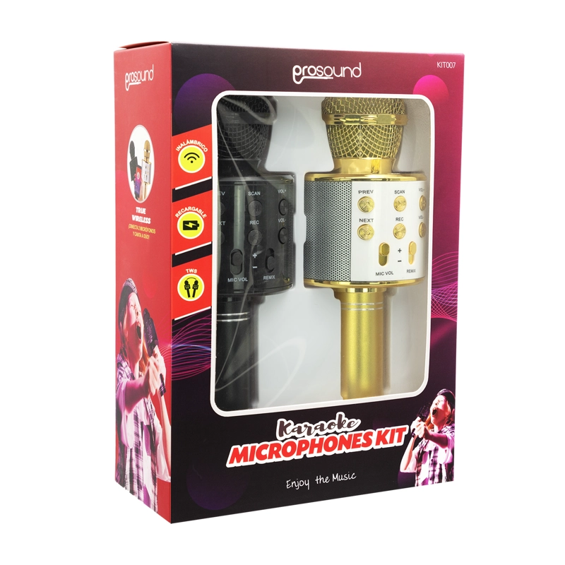 KIT DE MICROFONOS KARAOKE TWS PROSOUND OPEN BOX - 3