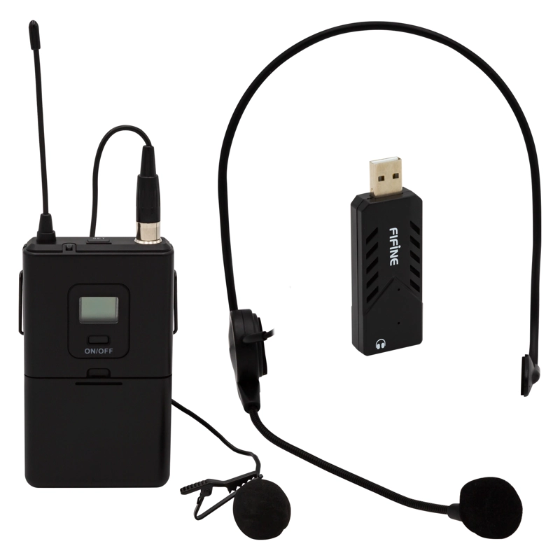 MICROFONO USB INALAMBRICO DE SOLAPA FIFINE K031B OPEN BOX - 5