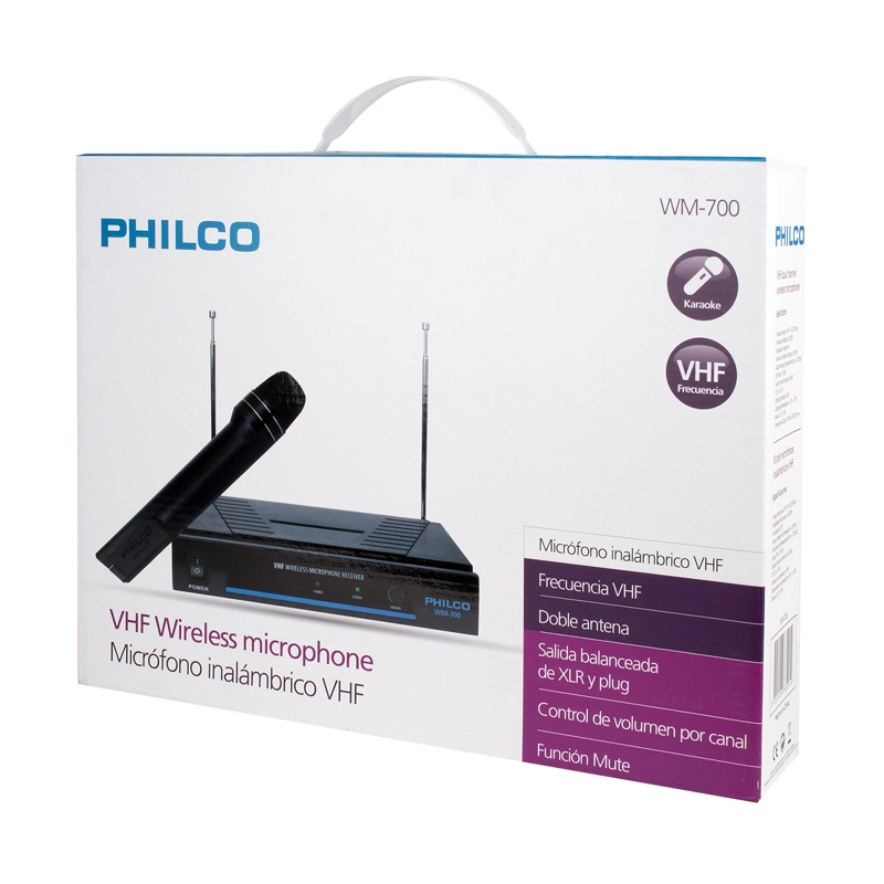 MICROFONO INALAMBRICO VHF PHILCO WM-700 BLUETOOTH OPEN BOX - 1
