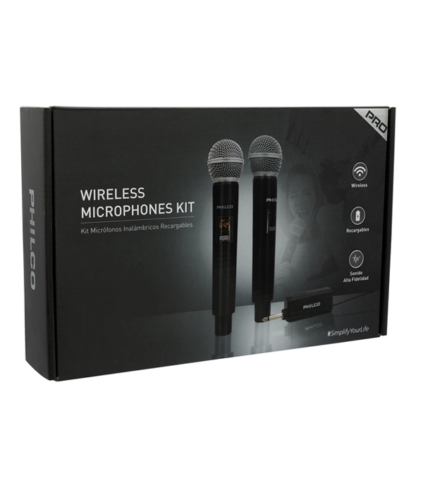 SET DE 2 MICROFONOS INALAMBRICOS UHF OPEN BOX - 1