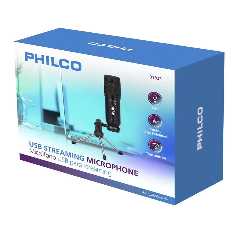 MICROFONO USB CON TRIPODE OPEN BOX - 1