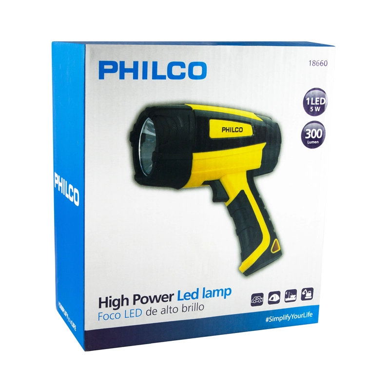 FOCO RECARGABLE 1 LED HIG-POWER PHILCO OPEN BOX - 3