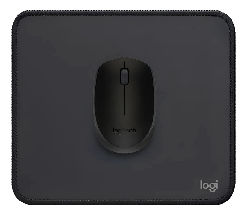 KIT LOGITECH MOUSE WIRELESS M170 + MOUSE PAD STUDIO NEGRO - 2
