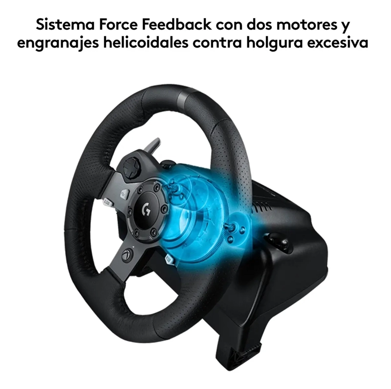 KIT VOLANTE G920 XBOX PC + PALANCA CAMBIOS NEGRO COM02 - 2
