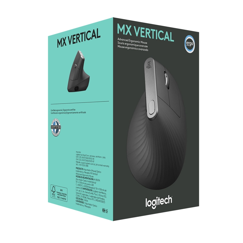 MOUSE, MX VERTICAL, GRAFITO - 4