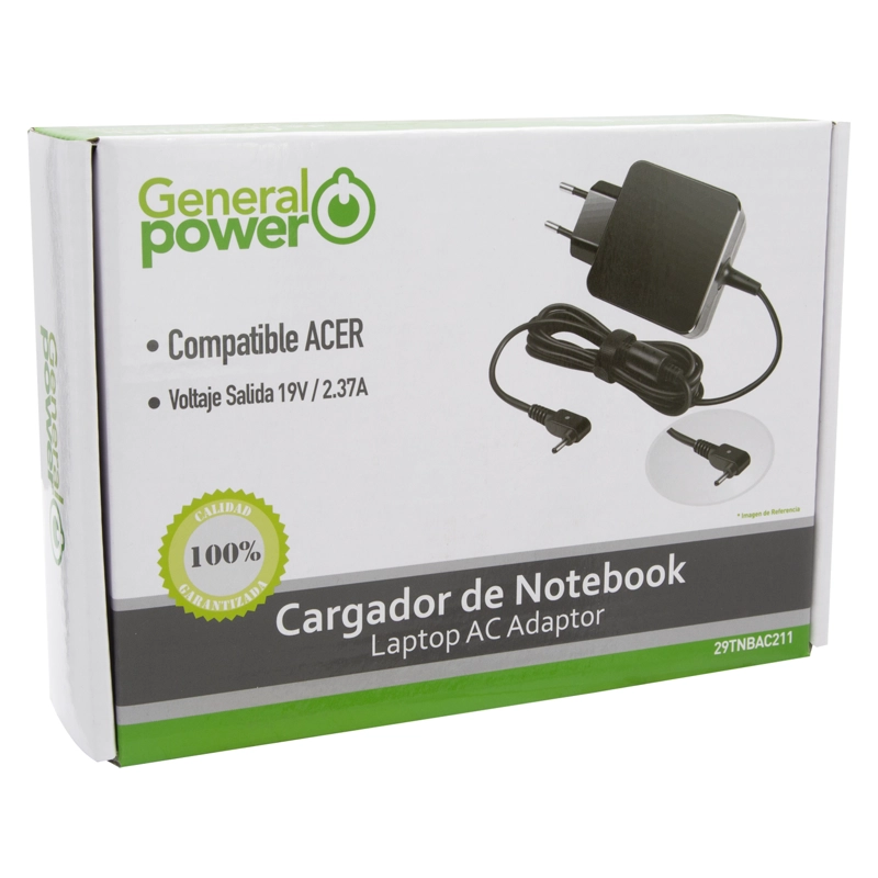 CARGADOR NOTEBOOK ACER 19V 2,37A PTA. FINA ULTRABOOK - 1