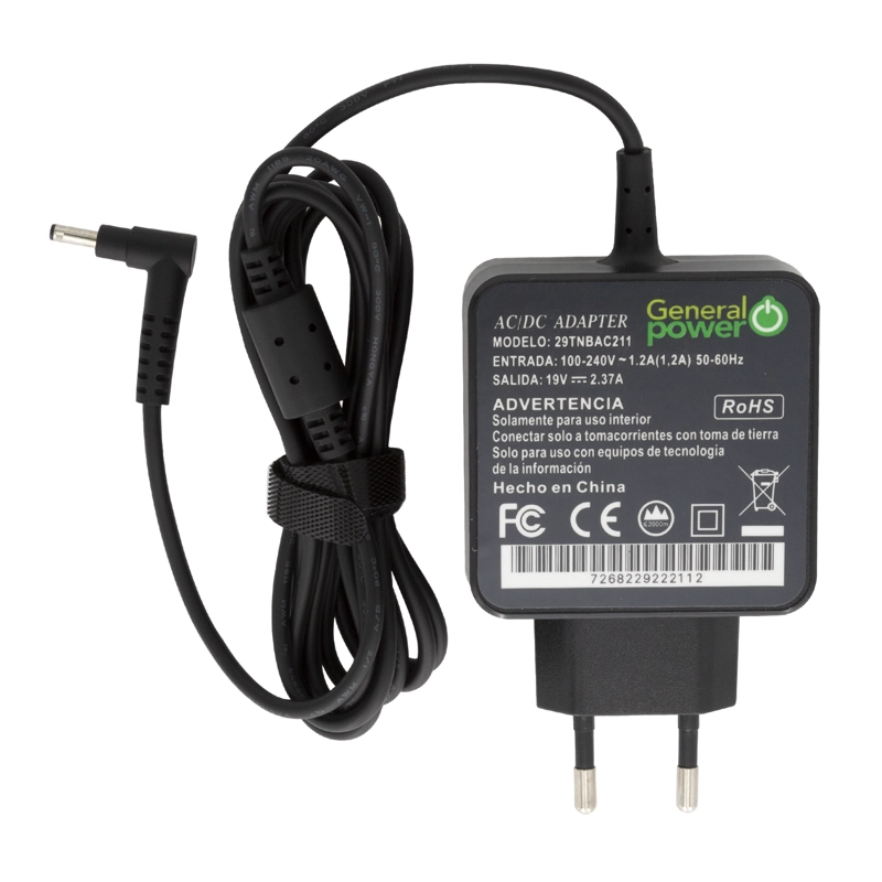 CARGADOR NOTEBOOK ACER 19V 2,37A PTA. FINA ULTRABOOK - 3