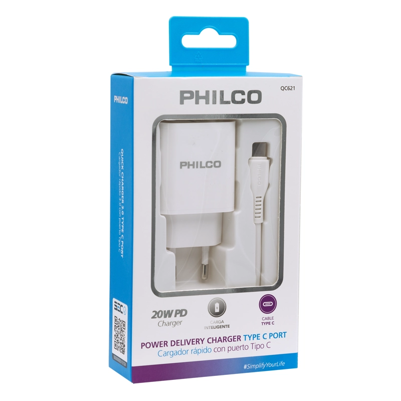 CARG. DE PARED QC3.0 PUERTO TIPO C Y CABLE TIPO C - 4