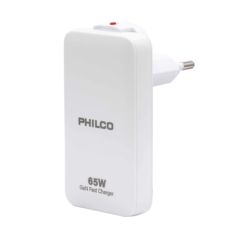 QC668 CARG. PARED S/RAPIDO 65W ULTRA PLANO USB A Y TIPO C - 2