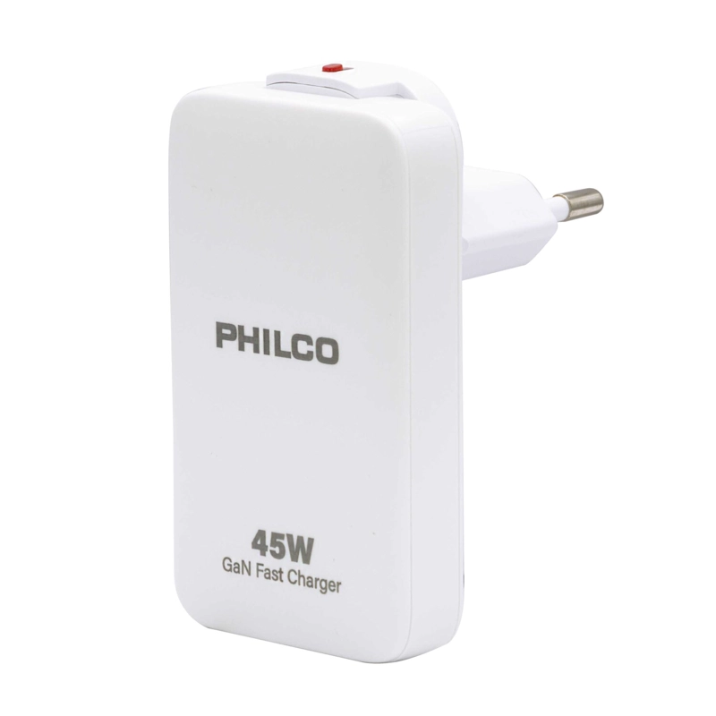 QC645 CARG. PARED S/RAPIDO 45W ULTRA PLANO USB A Y TIPO C/A - 3