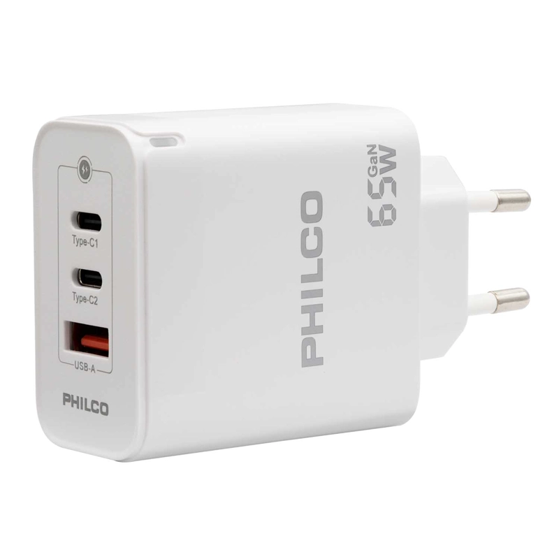 CARG. DE PARED SUPER RAPIDO 65W USB A Y TIPO C - 2