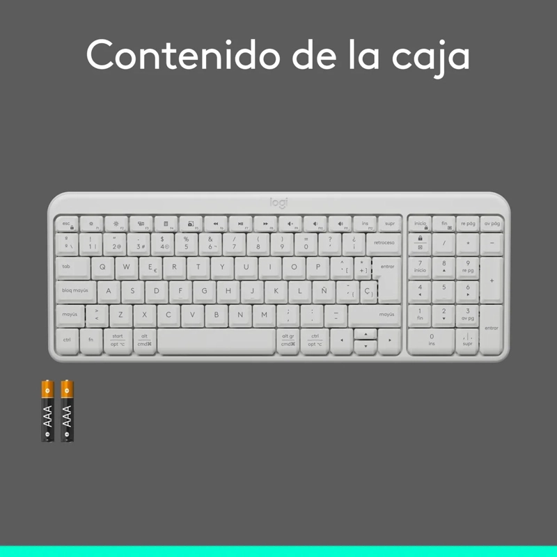 TECLADO LOGITECH K250 BLANCO (ESP) (920-013446) - 4