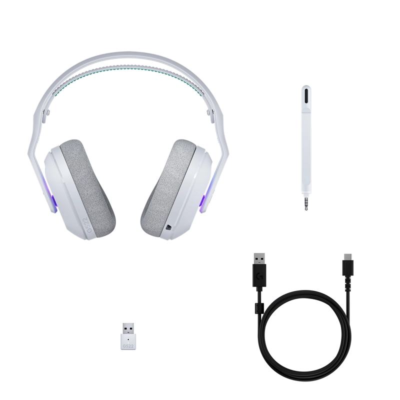 AUDIFONOS GAMER LOGITECH G522 WHITE LIGHTSPEED - 8