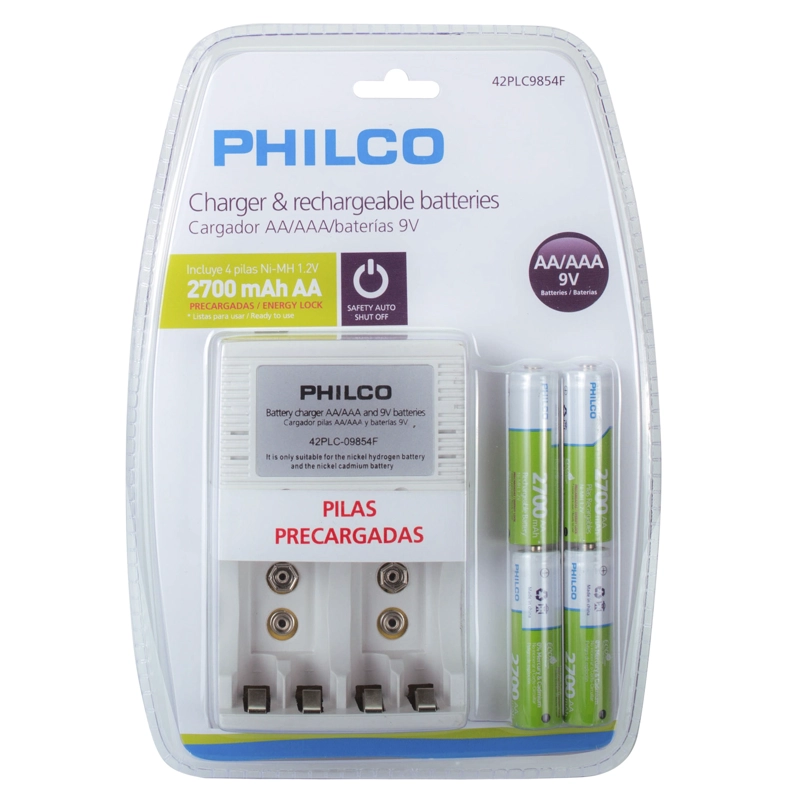 CARGADOR C/4 PILAS AA 2700 MAH PRE-CARGADAS - 2