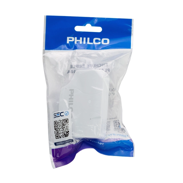 ENCHUFE TRIPLE PLANO 2500W 10A BLANCO - 7