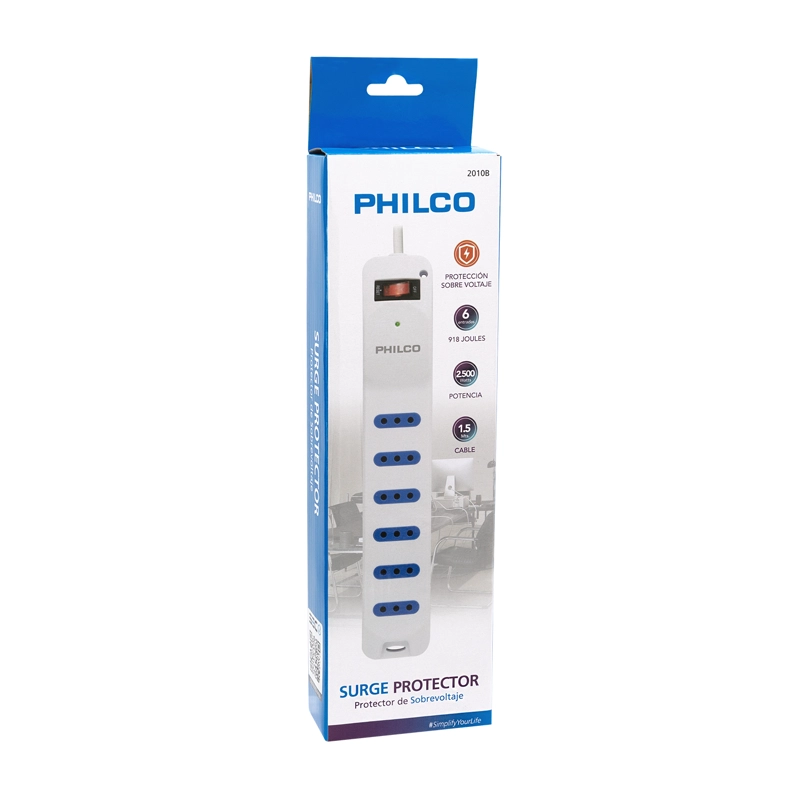 EXTENSION DE SOBREVOLTAJE 2500W A10A BLANCO - 5