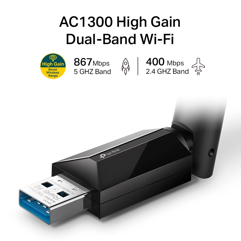 ADAPTADOR USB INAL.AC1300 ALTA GANANCIA DUAL BAND - 3