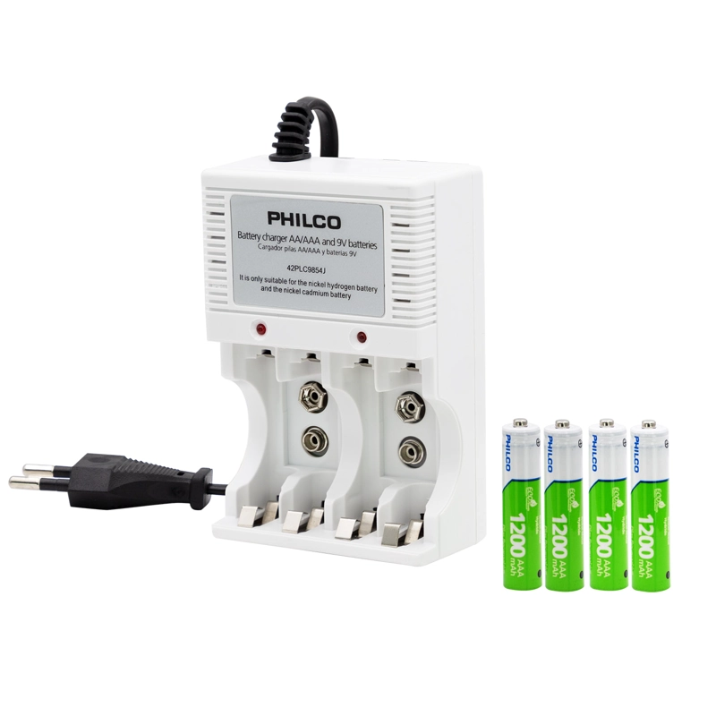 CARGADOR C/4 PILAS AAA 1200 MAH PRE-CARGADAS - 3
