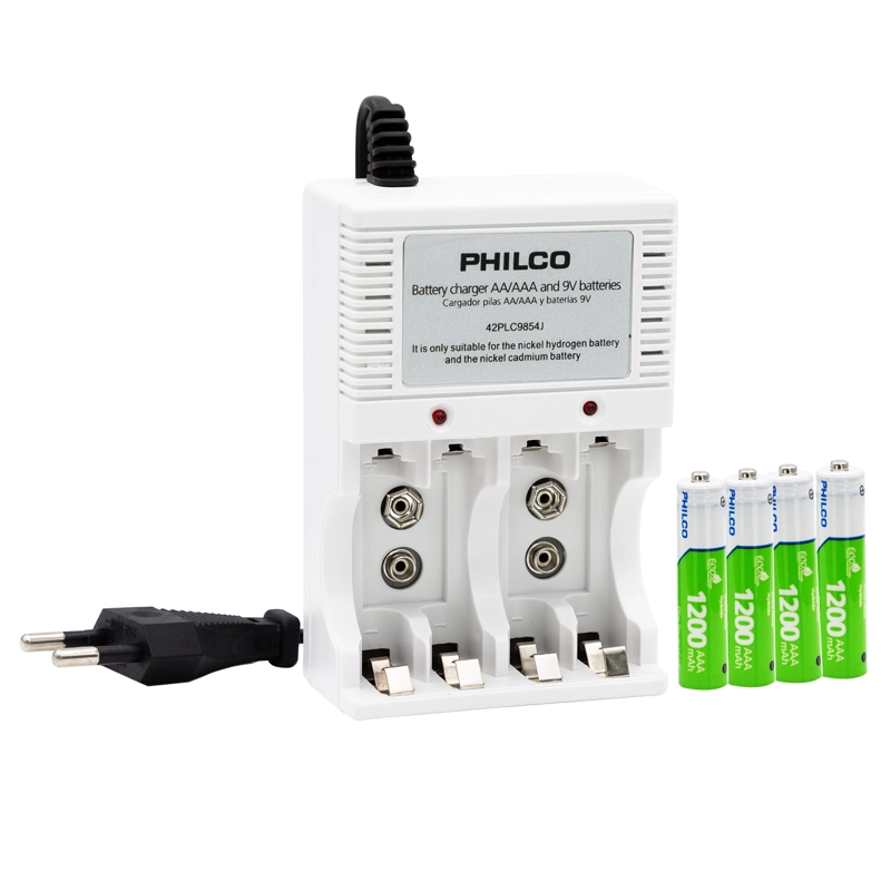CARGADOR C/4 PILAS AAA 1200 MAH PRE-CARGADAS - 4