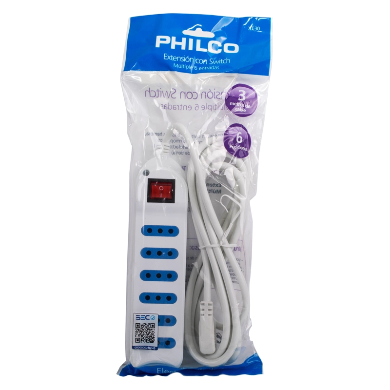 EXTENSION ELE CTRICA PHILCO 6 POSICIONES BLANCO - 5