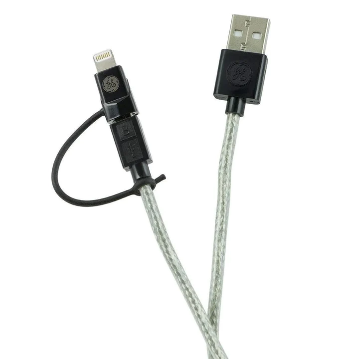 CABLE 2 EN 1 MICRO USB CON ADAPTADOR LIGHTNING 1,80 M - 2
