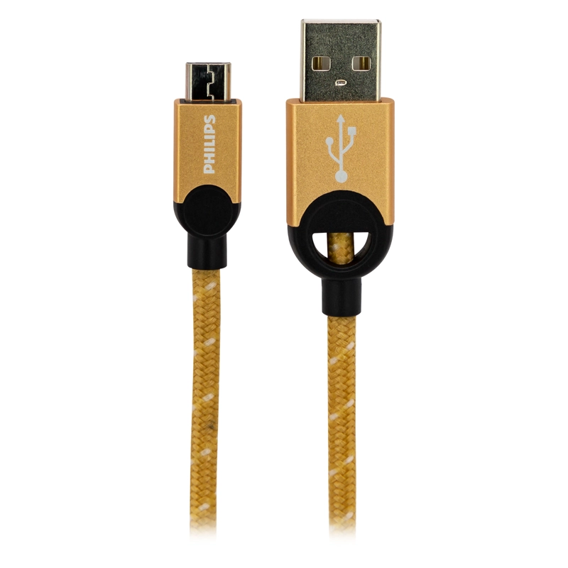 CABLE MICRO USB 1.2 MTS TRENZADO GOLD DLC2618G - 2