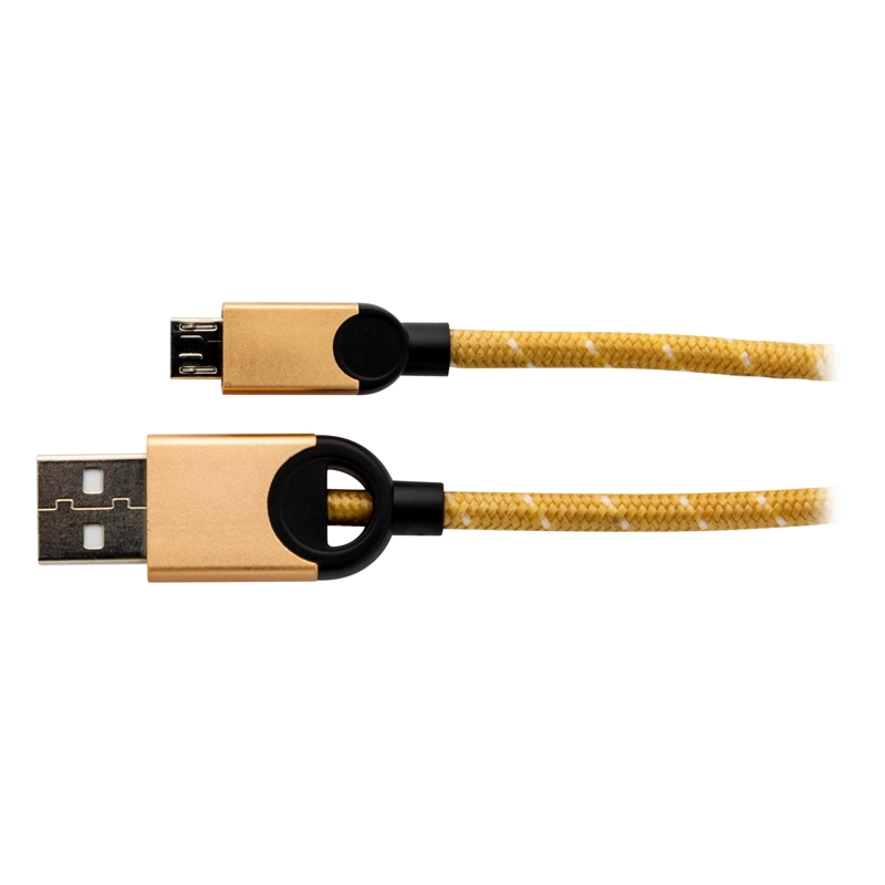 CABLE MICRO USB 1.2 MTS TRENZADO GOLD DLC2618G - 3