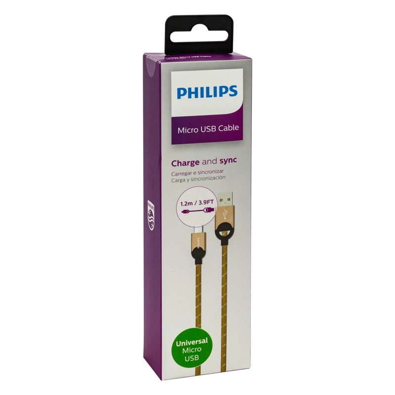CABLE MICRO USB 1.2 MTS TRENZADO GOLD DLC2618G - 4