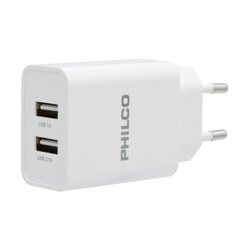 CARGADOR 2USB CARGA RAPIDA 2.1A CONECTOR TIPOB PHILCO R2100 - 5