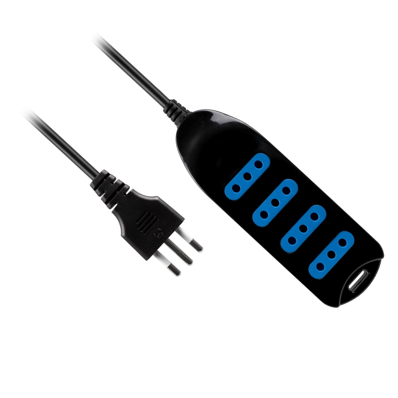 ALARGADOR PHILCO MULTIPLE 4 TOMAS 1.5M NEGRO 10A - 3