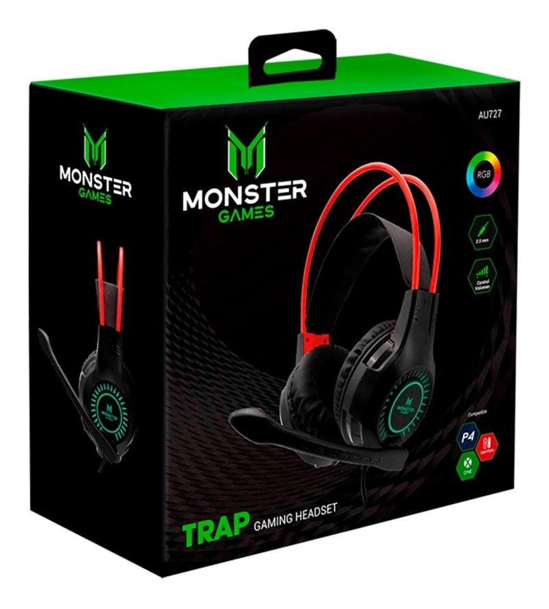 AU727 HEADSET GAMER MONSTER TRAP - 3