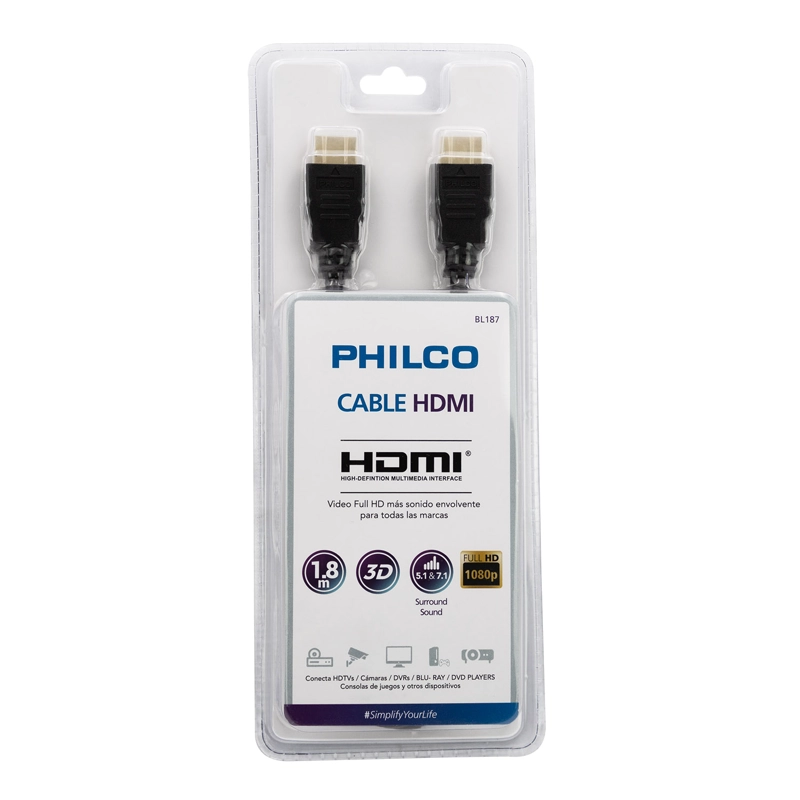 CABLE HDMI 1.80MTS FULL AD PHILCO - 2