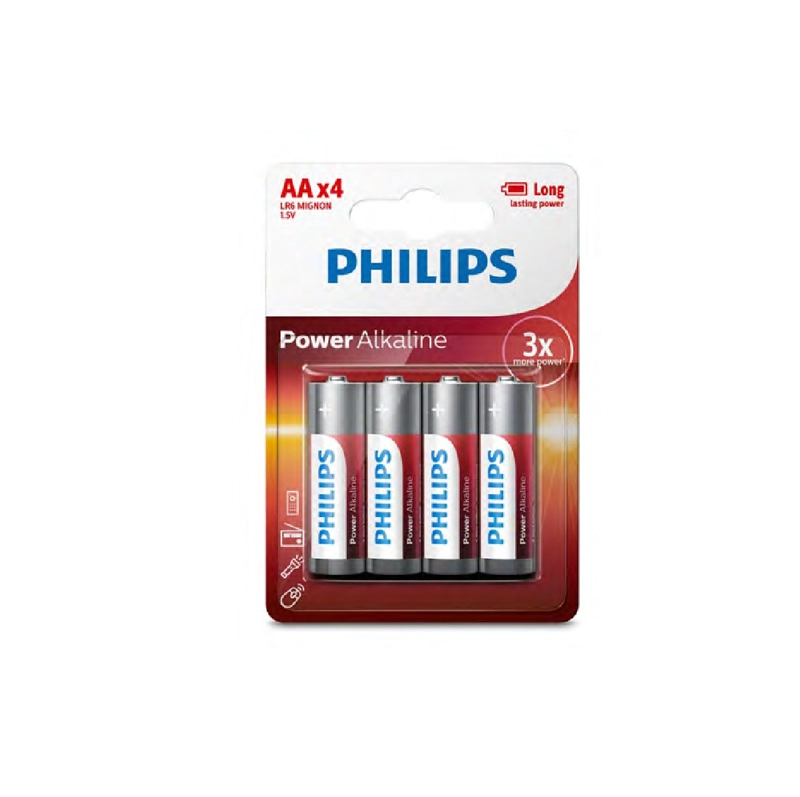 PILAS ALKALINAS  PHILIPS  BLISTER  AA X4 - 2
