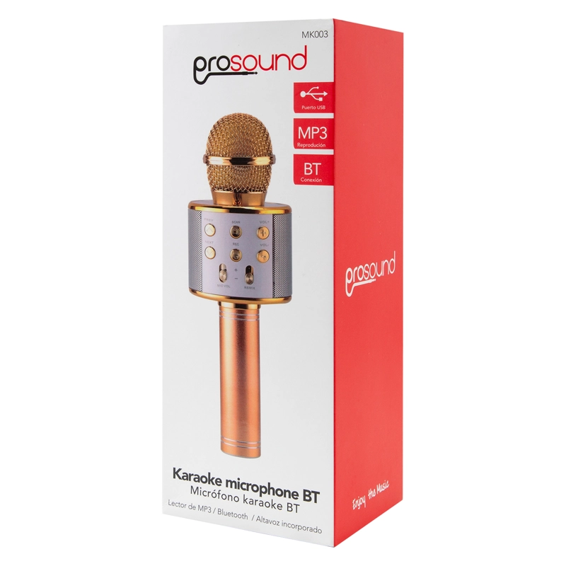 MICROFONO PROSOUND MK003 COLOR DORADO - 2