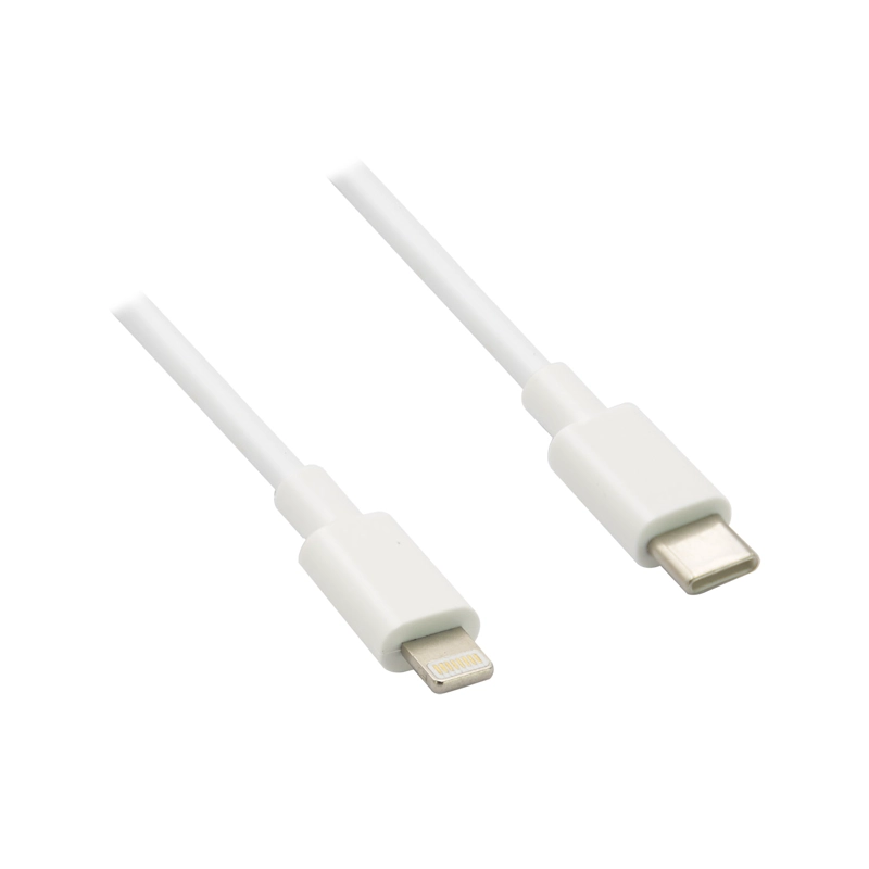 CABLE USB-C A COMPATIBLE CON LIGHTNING 27W BLANCO - 1