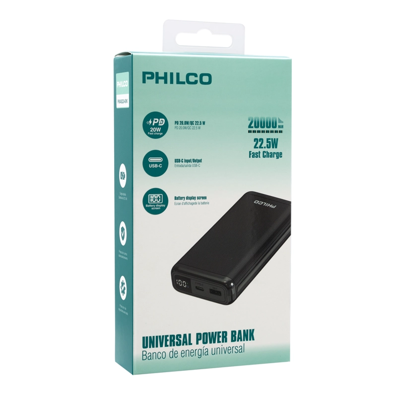 POWERBANK PHILCO 20.000 CARGA RAPIDA - 7