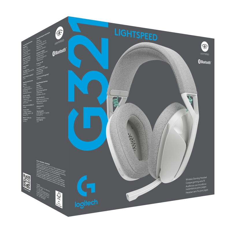 AUDIFONOS CON MICROFONO LOGITECH G321 INALAMBRICOS – BLANCO - 9