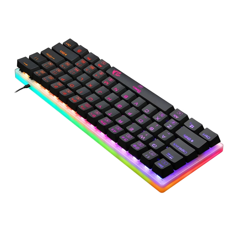 K605 TECLADO GAMER MECANICO ALAMBRICO GIGANTE 58 CM MULTICOLOR - 1