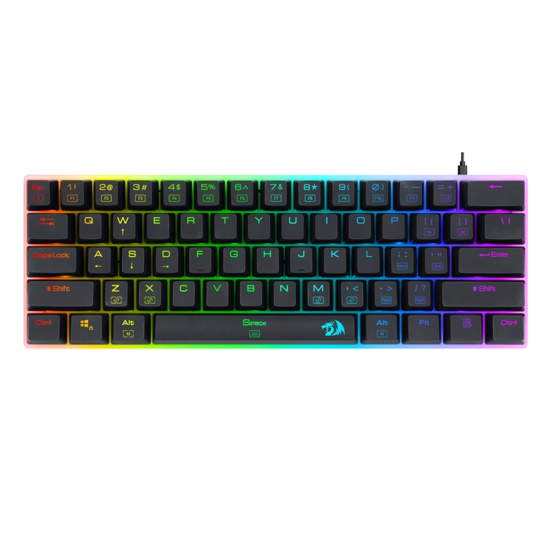 K605 TECLADO GAMER MECANICO ALAMBRICO GIGANTE 58 CM MULTICOLOR - 3